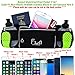 Hydration Running Belt Water Waist Bag (Green - Large) with Drinking Bottles 6oz - Fanny Pack for Outdoors and Sports Like Hiking Walking, with Waterproof Pocket for iPhone Samsung