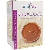 NutriWise - Chocolate Shake or Pudding Mix | High Protein, Gluten Free, Low Fat, Low Carb (7/Box)