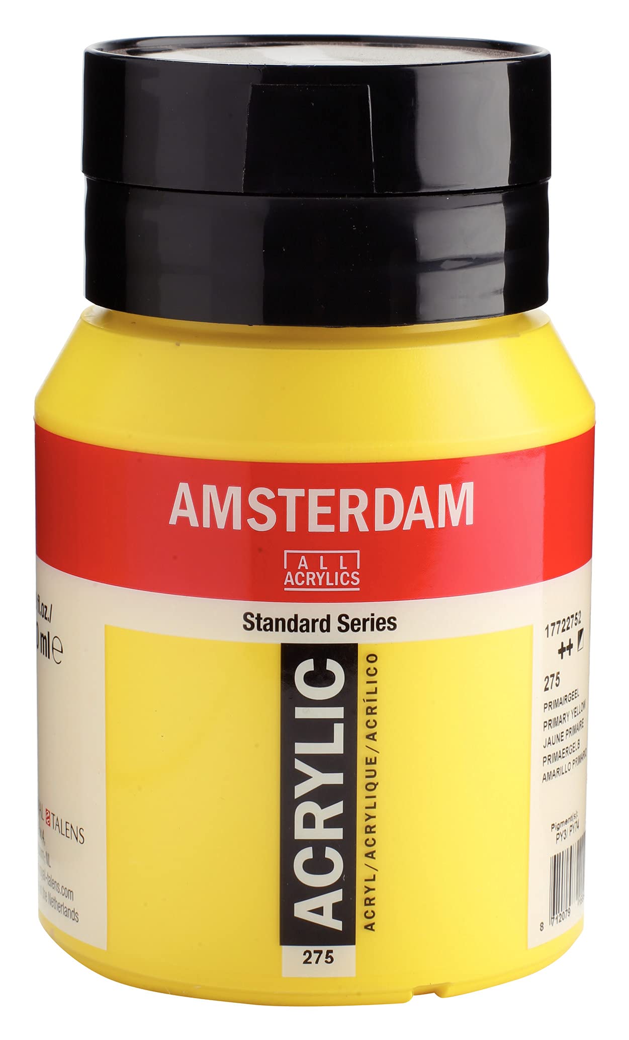 Amsterdam Standard Series Acrylic Jar 500 ml Primary Yellow 275 (17722752)