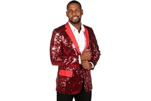 Tipsy Elves Men's Colorful Allover Sequin Blazers - Shiny Holiday New Years Ever Jackets