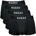 NUDUS Men's Stylish Bamboo Rayon Soft Underwear With Fly - Pack Of 4 Gift Box