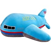 zxmbeddings 15.7" Airplane Plush Stuffed Aircraft Pillow Model Toy,Blue | Gifts for Kids