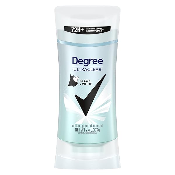 DEGREE MOTIONSENSE ULTRACLEAR BLACK+WHITE ANTIPERSPIRANT DEODORANT STICK, 2.6 OZ (PACK OF 12)