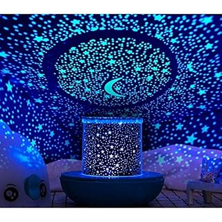WINICE Remote Control and Timer Design Seabed Starry Sky Rotating LED Star Projector for Bedroom, Night Light for Kids…