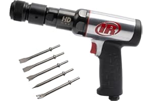 Ingersoll Rand 135MAXK Vibration Reduced Quick Change Air Hammer 5-Piece Chisel Set, 2600 BPM, 3" Stroke, Round Shank