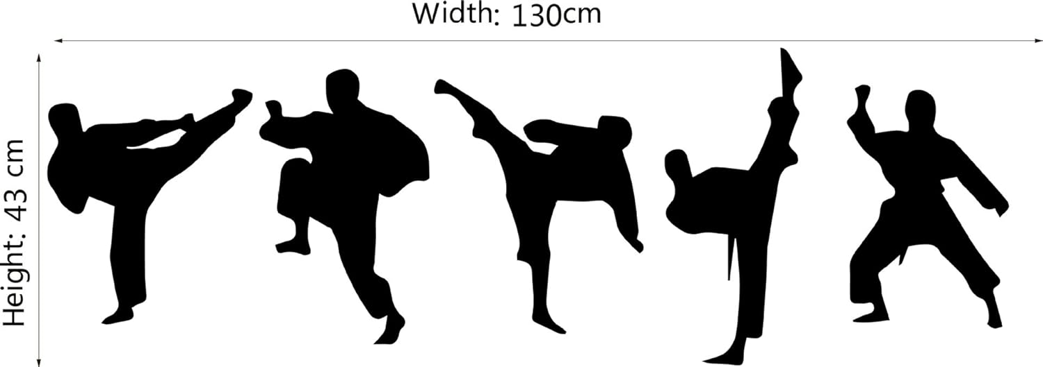 Tae Kwon Do Black Wall Sticker Decal for Home Children's Nursery Room Bedroom Decor - Image 3