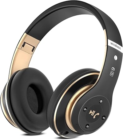 Rebocico Bluetooth Headphones Over Ear 65 Hrs Playtime 6 EQ Modes FM SD