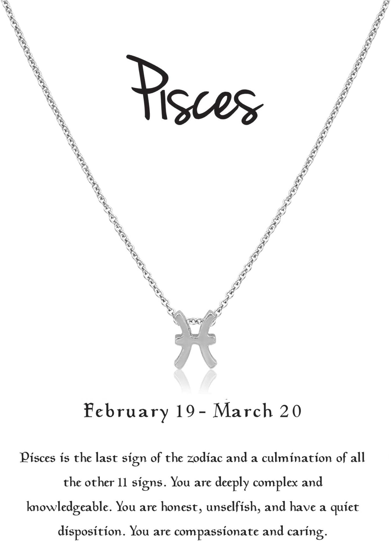 Zealmer 18K Gold Plated 12 Zodiac Sign Letter Pendant Necklace for Women Girls, 18" Birthday Gift