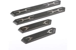 XITER 4PCS for Toyota RAV4 2019-2023 Carbon Fiber Car Door Sill Scuff Plate Guard Sills Door Entry Guard Protector Trim Autoparts Accessories (Not LED)