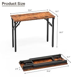 TEMI Small Computer Desk Folding Table