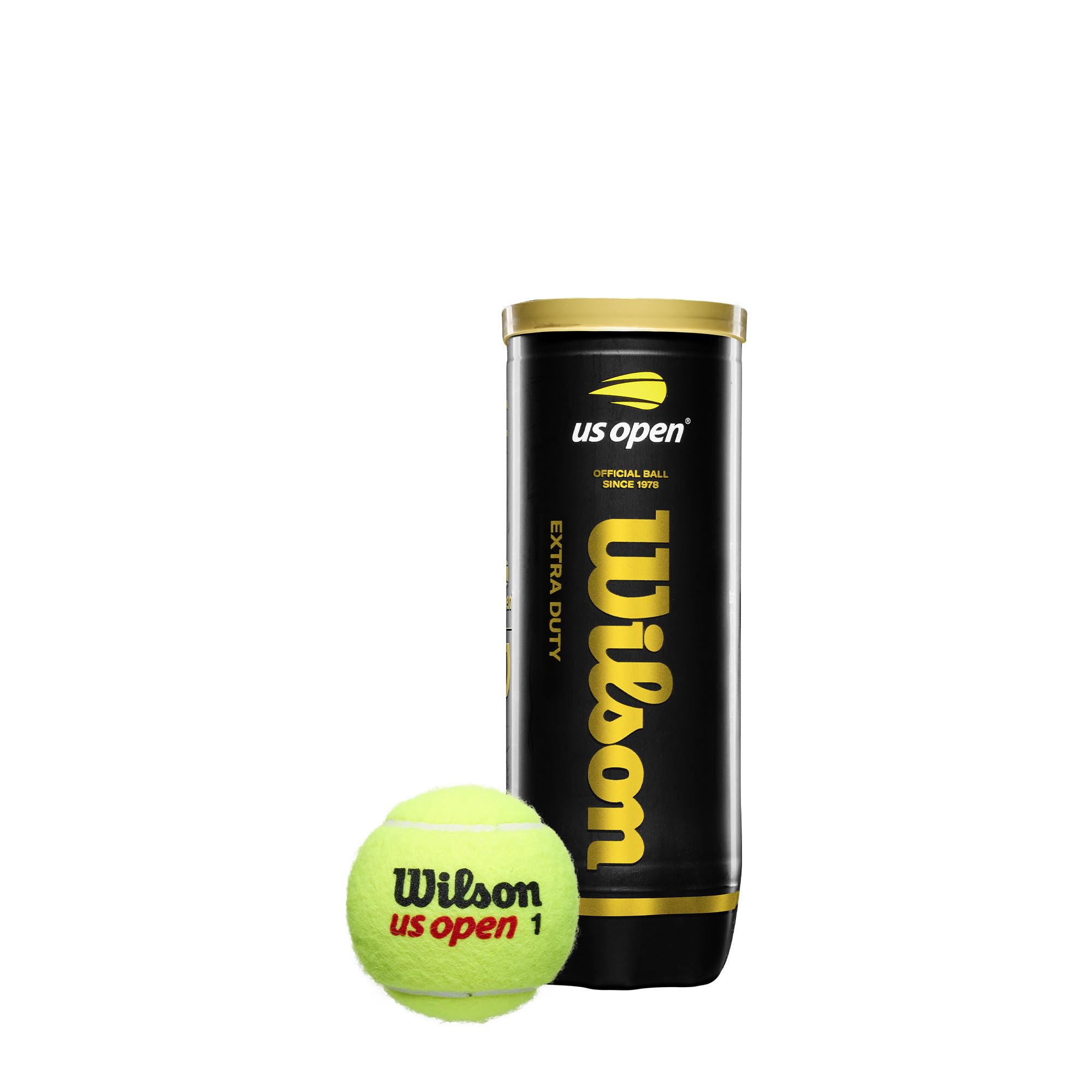 Wilson Tennis Balls, US Open XD, 3-Pack Can, for Hard Surfaces, Yellow, WRT106200