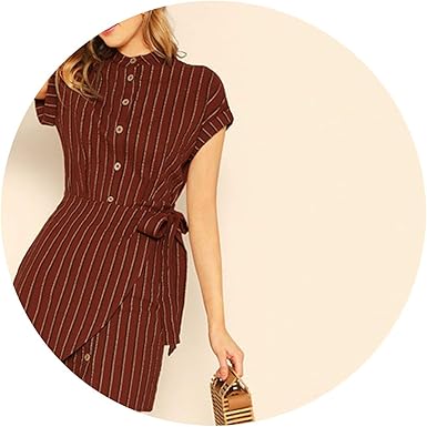 rust shirt dress