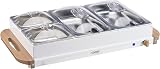 Cooks Professional 4-Section Buffet Warmer 7.2 Litre Capacity Nordic White