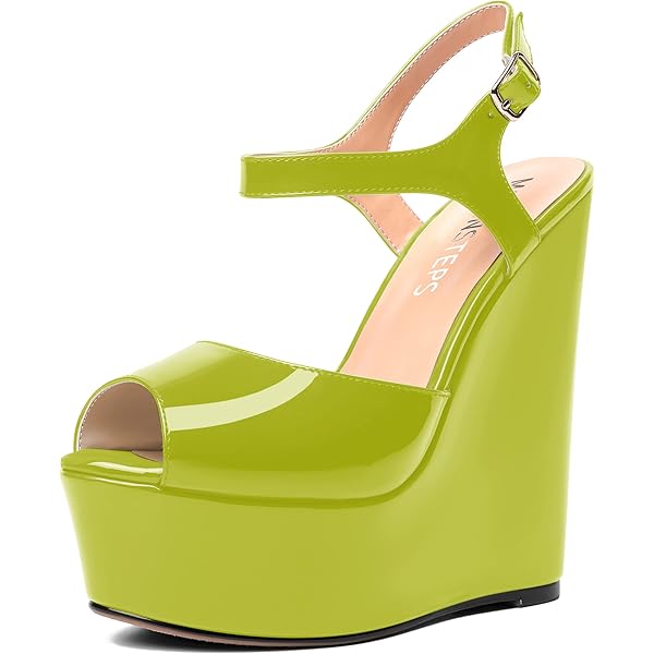 Amazon.com | SCHUTZ Elysee Green Double Platform Ankle Strap