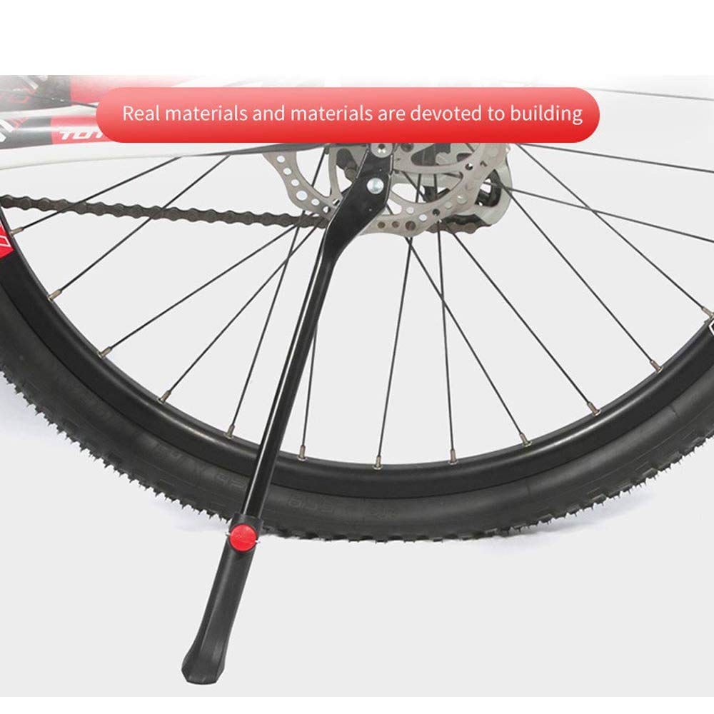 VOANZO Aluminum Alloy MTB Bicycle Holder Bike Kickstand Parking Rack Mountain Bike Support Side Kick Stand Foot Brace Black