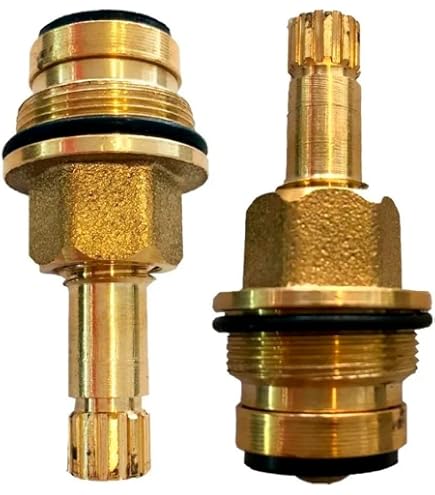 Válvula de grifo con cartucho de disco cerámico y vástago de latón, sustitución de cuarto de vuelta, 1/2 x 75mm x 10mm, para grifos de baño y cocina, cartucho de grifo (OO-Blue-68MM