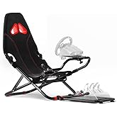 RACGTING Foldable Racing Simulator Cockpit for Logitech Thrustmaster MOZA | Sturdy steel frame, Tool-less adjustments, 90% pre-assembled, Space-saving Storage, For apartments &amp; living rooms