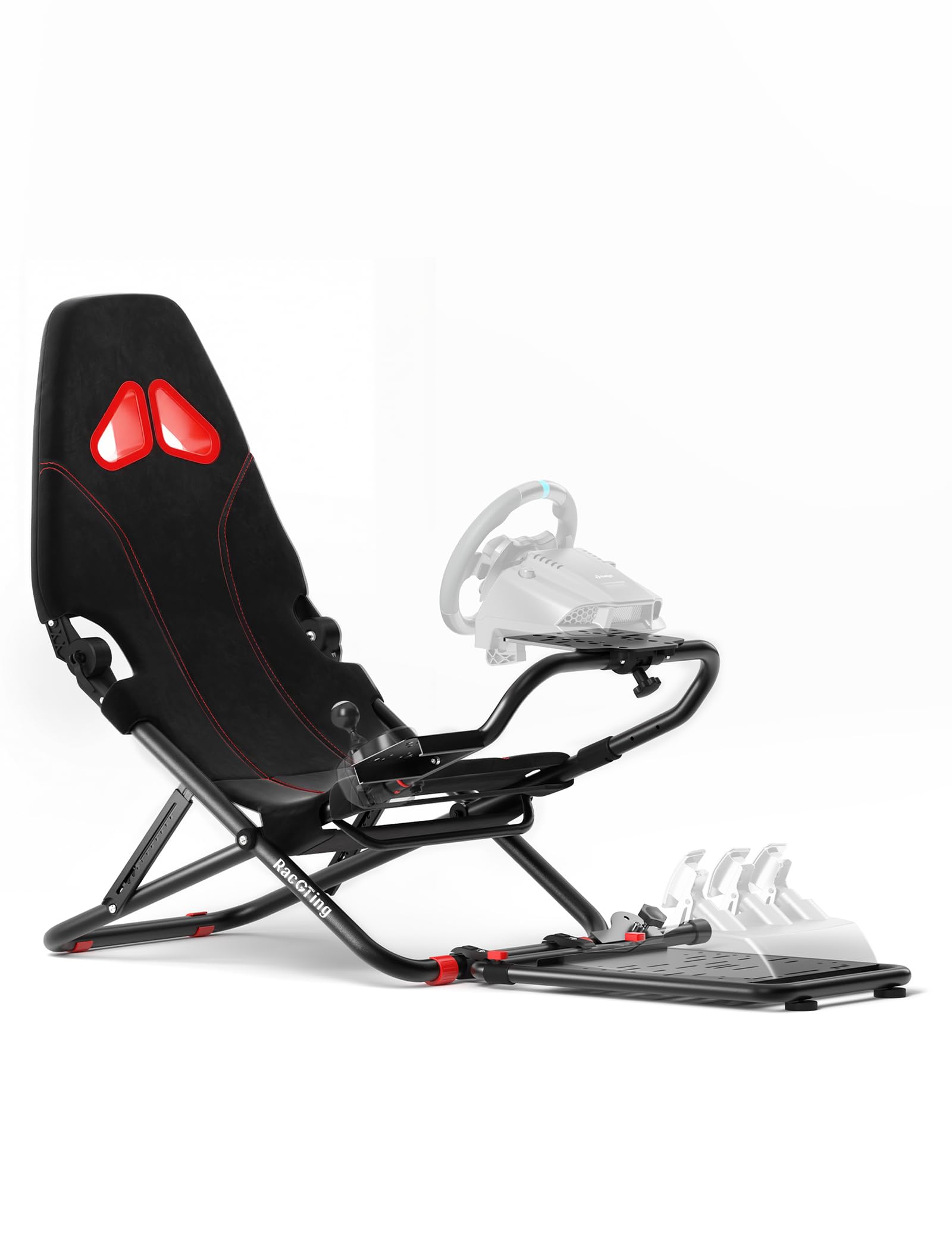 RACGTING Racing Simulator Cockpit para G920 G29 G923, Simulador de carreras plegable para Thrustmaster T248X T248 T300 T150 458 TX Xbox PS5 PS4 PC (Negro)