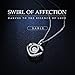Heart-Shaped Pendant Necklace, Sable “Swirl of Affection”, Best Idea Gifts for Teen Girls Women