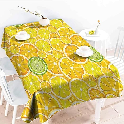 Amazon Com Fanoewi Creative Rectangle Tablecloth Yellow Decor