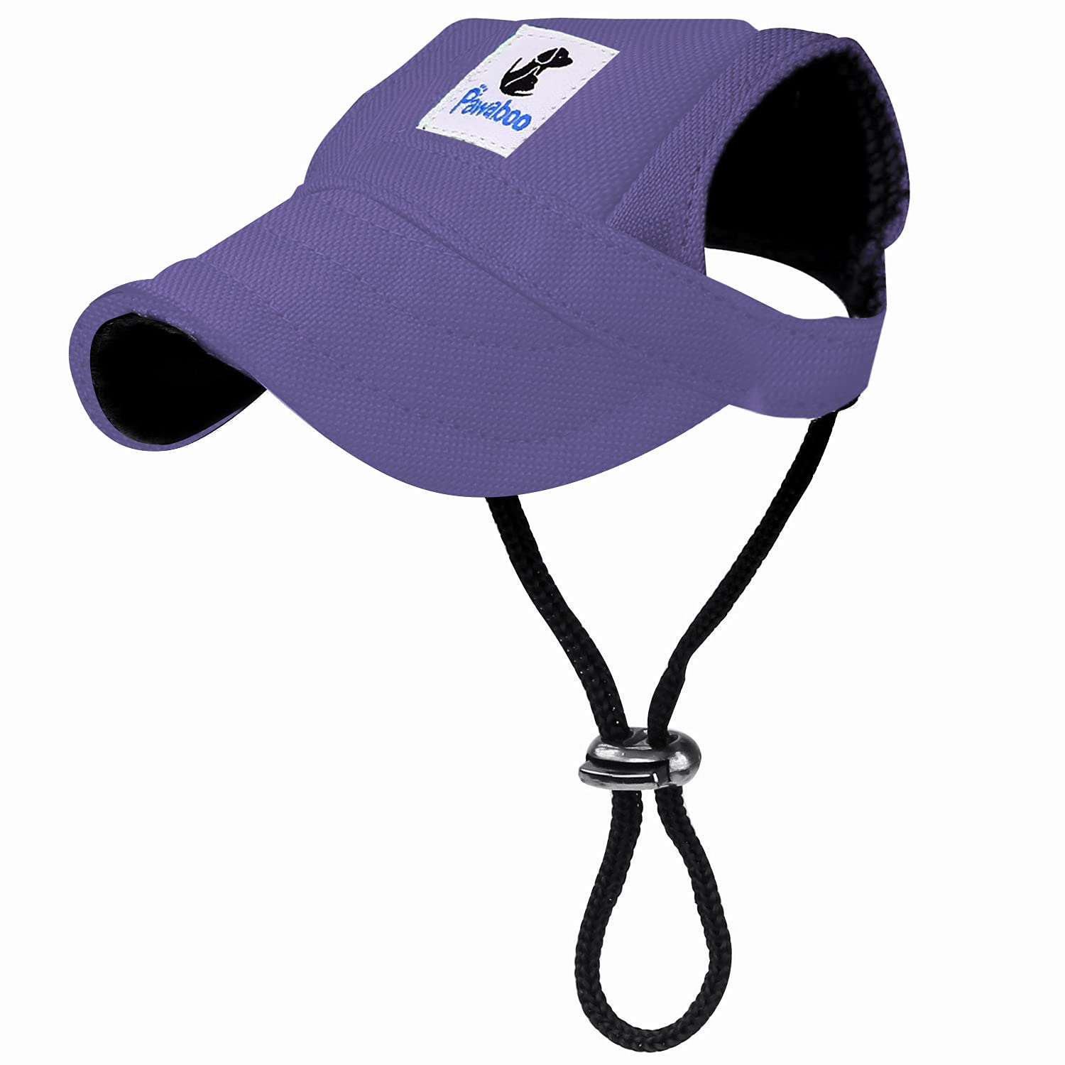 Photo 1 of Pawaboo Dog Baseball Cap, Adjustable Dog Outdoor Sport Sun Protection Baseball Hat Cap Visor Sunbonnet Outfit with Ear Holes for Puppy Small Dogs, Medium, Purple