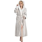 Istylish Plush Robes for Women - Womens Fleece Robes with Hood Long Cozy Bathrobe Soft and Warm Robe