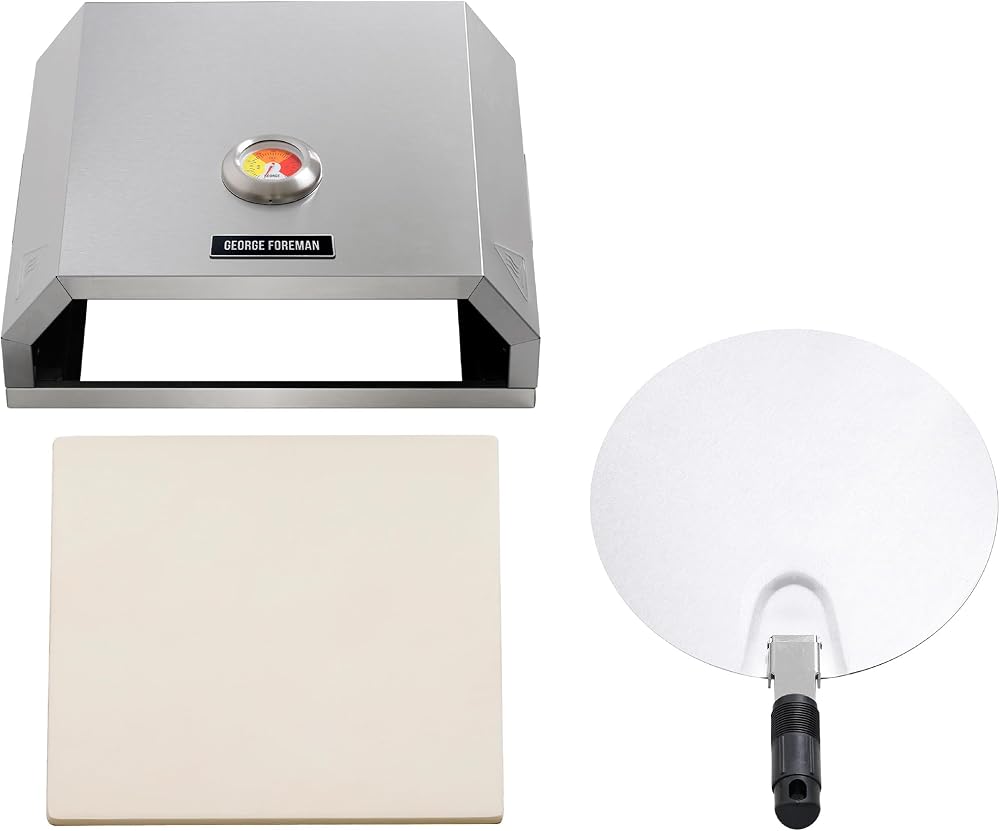 George Foreman 12in Pizza Oven for Charcoal Gas BBQs GFPO1SSPC