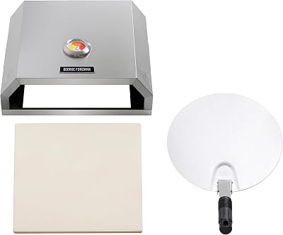 George Foreman 12in Pizza Oven for Charcoal Gas BBQs GFPO1SSPC