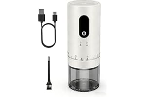 CEVING First Grind-While-Charging Rechargeable Coffee Grinder, 1.7X Faster Grinding with 38 External Adjustable Settings, Con