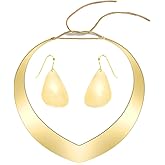 Gifytel Halloween Costume Princess Necklace and Earrings Set Collar Bib Statement Dangle Large Accessories for Women