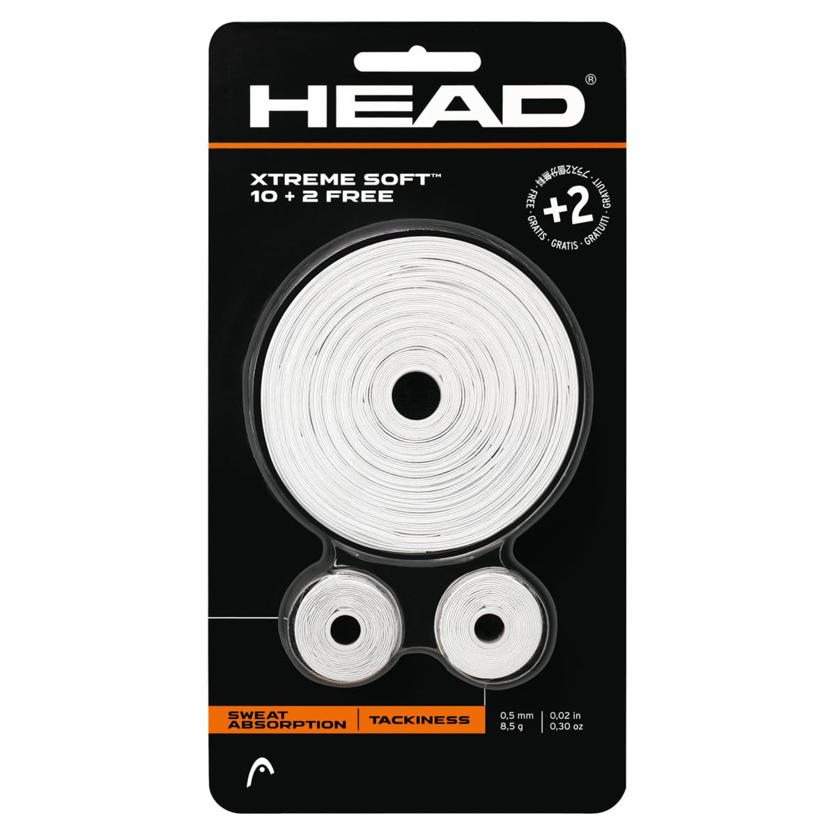 HEAD XTREME SOFT 10 PLUS 2 WHITE OVERGRIP
