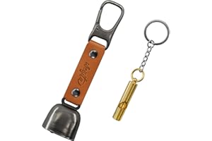 MrMrKura Bear Bells with Emergency Whistles for Bear Deterrent, Loud Bells Bear Deterrent Devices with Magnetic Silencer to S
