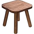 Jurath Wooden Step Stool for Adults Step Stool for Toddlers Plant Stool Small Wooden Stool with Four Detachable and Assembled Legs Nicely Balanced (Classic 9.3inch)