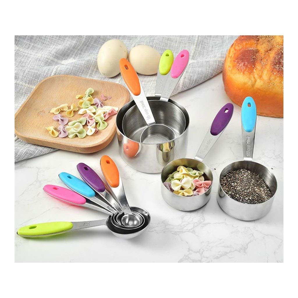 Measuring Spoons Stainless Steel Measuring Spoon and Cup Combo, Tbs Tsp Kitchen Measure Spoon for Li