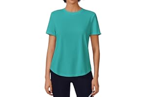 PINSPARK Soft Workout Tops for Women Short Sleeve UV Protection Shirt Quick Dry Athletic Hiking Travel Basic Tee Shirts