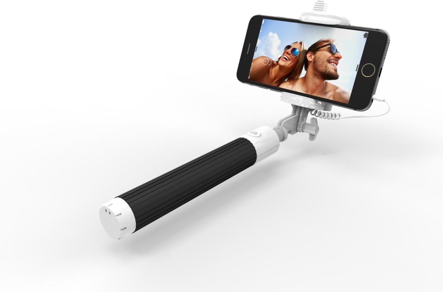 ELECLOVER Bluetooth Free Selfie Stick Extendable Cable Control Self-Portrait Monopod Pole with Mount Holder for Apple iPhone 6/6 Plus/5/4,Samsung Galaxy S6/S5/S4/S3, Note 4/3/2