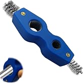 4 in 1 Car Battery Terminal Cleaning Brush, Anti-Rust Auto Battery Cleaner Brush Tool, Universal for Automotive and Marine for Plumbing Installation Soldering Brazing, Car Accessories (Blue)