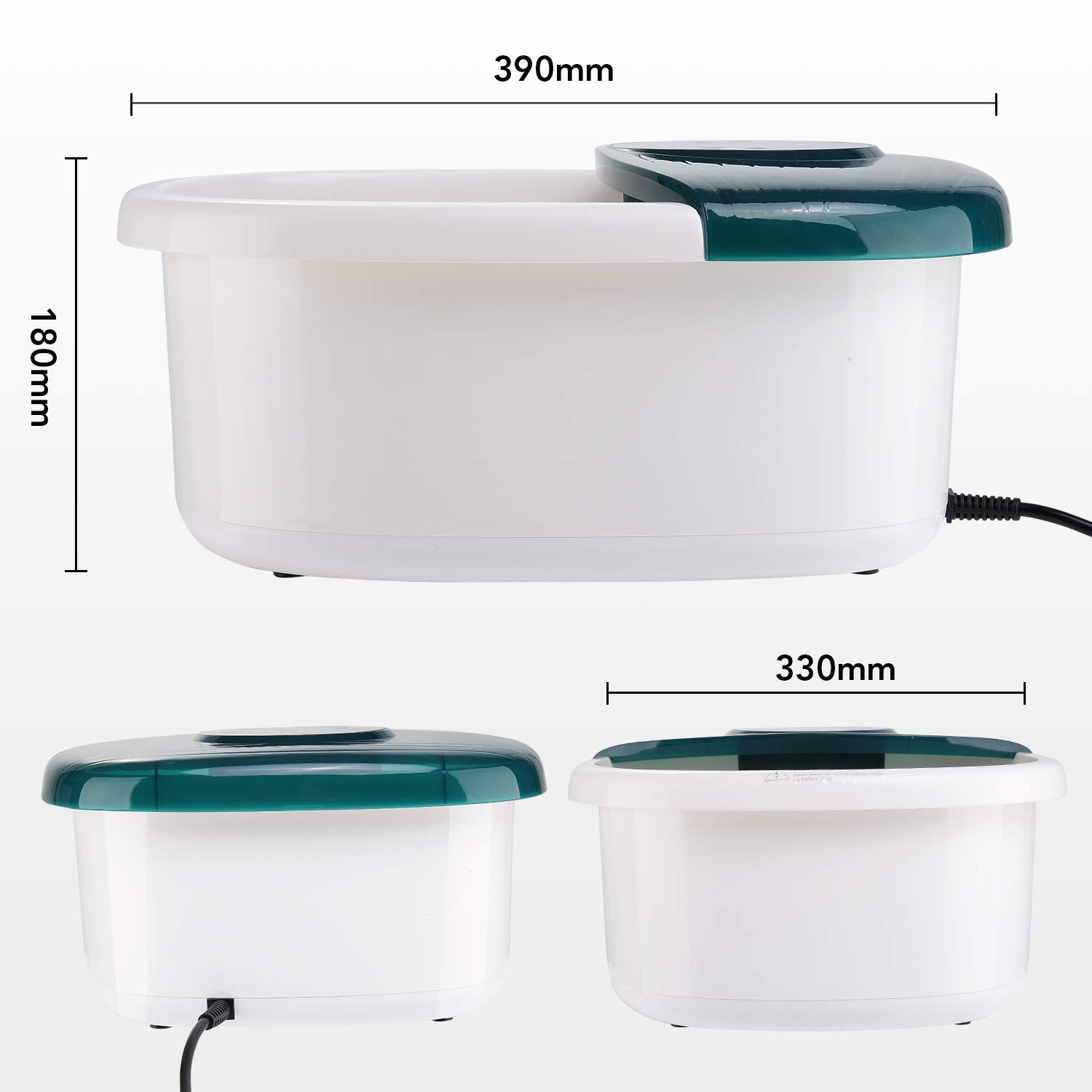 Foot Spa/Bath Massager with Heat, Bubbles, and Vibration, Digital Temperature Control, 16 Masssage Rollers with Mini Acupressure Massage Points, Soothe and Relax Tired Feet: Beauty