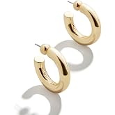 BaubleBar - Dalilah Gold-Plated Hoop Earrings