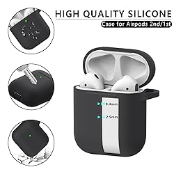 Ljusmicker Airpods Case Cover 2&1 with Cleaner