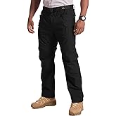 Mens Cargo Tactical Pants Cotton Water Resistant Ripstop Flex Stretch BDU Outdoor Hiking Work Pants for Men