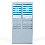 Flexzion Time Card Rack 25 Pocket Slots Wall