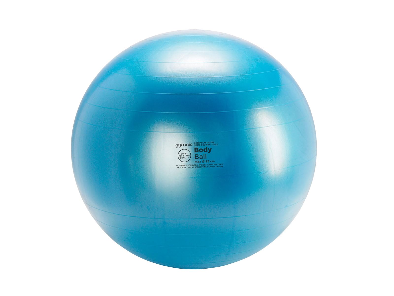 GYMNIC Body Ball Ø 95 cm for physiotherapy and training with high elasticity and safety, resistant up to 120 kg, ideal for balance, motor skills and rehabilitation