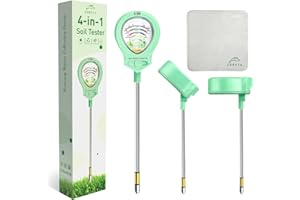 CUBETA 2025 Upgraded Soil Moisture Meter for Plants, Soil pH Meter, 4-in-1 Soil Tester for Light/Moisture/pH/Fertility, Plant Water Meter for Garden, Lawn, Farm, Indoor & Outdoor