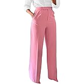 Unybwonn Women Wide Leg Dress Pants High Waisted Straight Leg Business Slacks Work Pants Casual Button Down Trousers