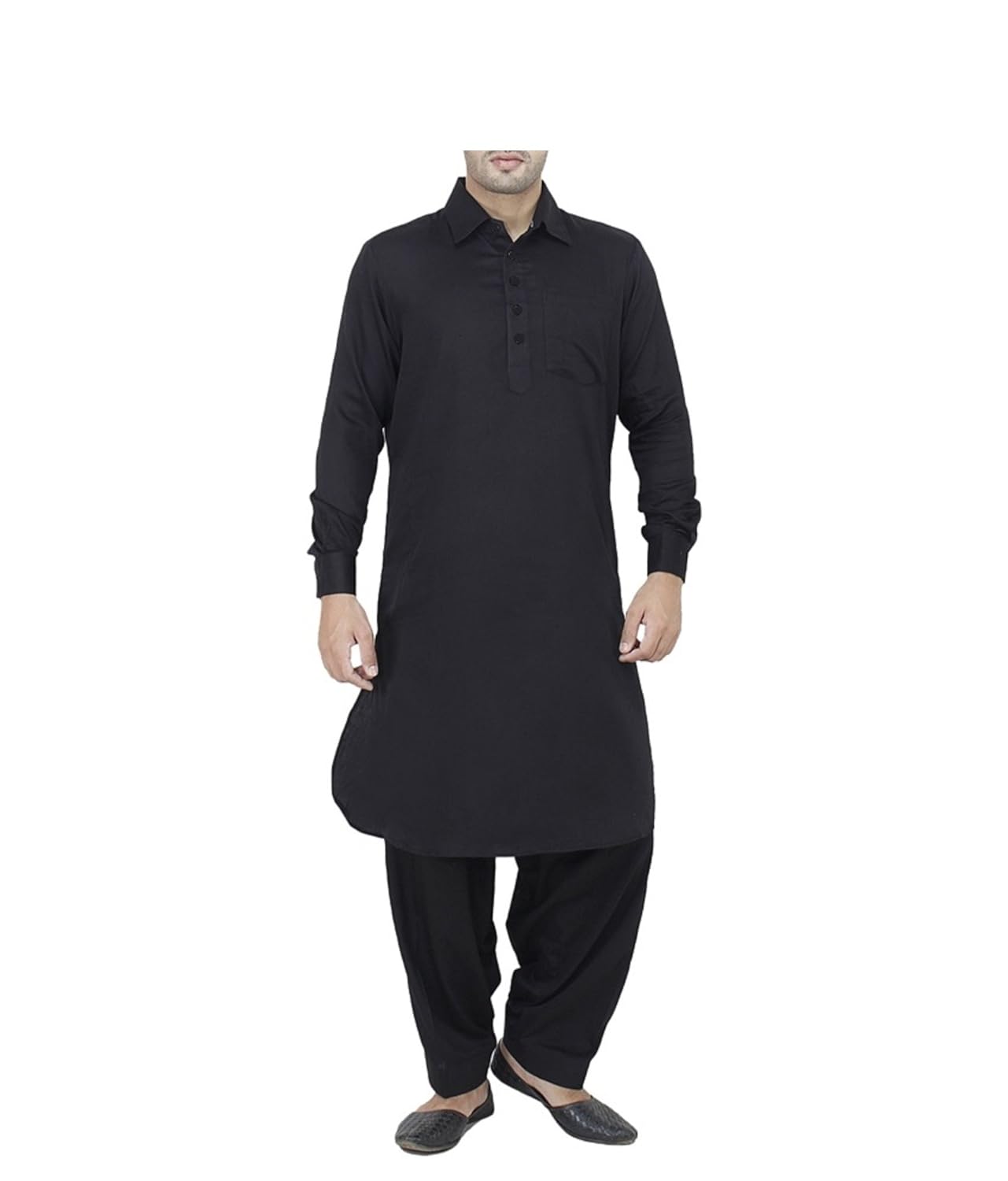 shoes for black pathani suit