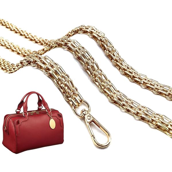 PATIKIL 24" Purse Chain Strap – Gold & White Replacement Crossbody Strap For Handbags - View #6