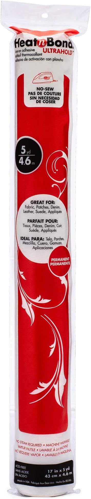 HeatnBond Ultra Hold Iron-On Adhesive 17in x 5yd White by Thermoweb