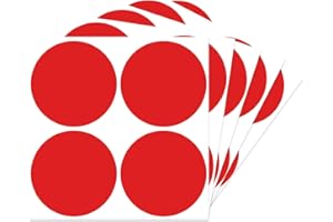 STARLIBOO Dot Stickers - 3inch Removable Circle Stickers, Writable for Office, Garage Sale, Yard Sale (200Pcs, Red)