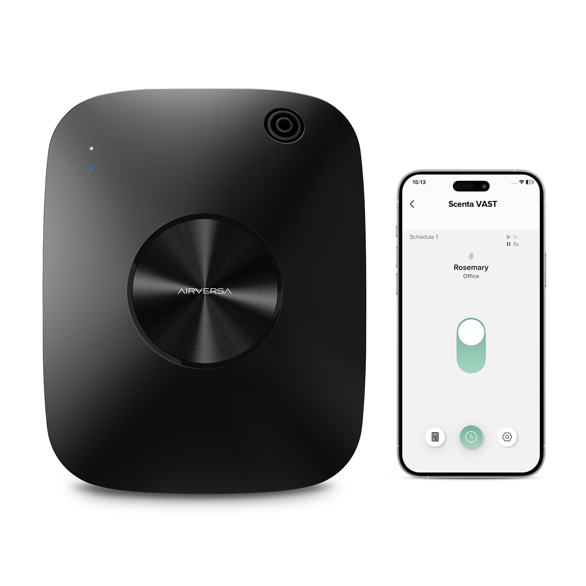 Photo 1 of **MISSING INSTRUCTIONS ALSO LEAKS***  Airversa Smart Waterless Essential Oil Diffuser Scent Air Machine with 12A1V Power Adapter for Large Rooms Spaces Home and Commercial Use, Up to 2000 sq ft 400 mL Capacity Scent Diffuser, Black ANA